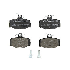 Set placute frana.frana disc Set placute frana Spate cu primavara cu suplimente cu suruburi cu un tampon de amortizare se potriv NISSAN ALMERA I (N15), Hatchback, 07.1995 - 01.2001 BOSCH 0 986 460 993