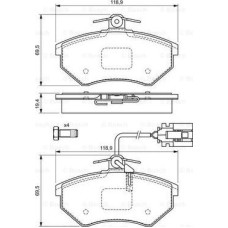 Set placute frana.frana disc Set placute frana Fata se potriveste. AUDI 80 B3 80 B4 90 B3 CABRIOLET B3 COUPE B3 VW GOLF III VEN AUDI 80 V (8C2, B4), Sedan, 09.1991 - 07.1995 BOSCH 0 986 460 948