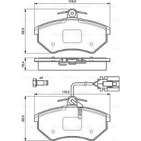 Set placute frana.frana disc Set placute frana Fata se potriveste. AUDI 80 B3 80 B4 90 B3 CABRIOLET B3 COUPE B3 VW GOLF III VEN AUDI 80 V (8C2, B4), Sedan, 09.1991 - 07.1995 BOSCH 0 986 460 948