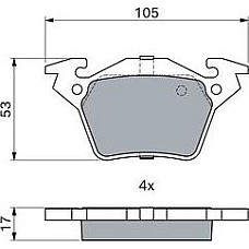 Set placute frana MERCEDES-BENZ VITO (638), Autobuz, 02.1996 - 07.2003 BOSCH 0 986 460 002