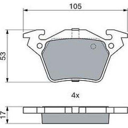 Set placute frana MERCEDES-BENZ VITO (638), Autobuz, 02.1996 - 07.2003 BOSCH 0 986 460 002