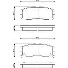 Set placute frana MITSUBISHI ECLIPSE I (D2_A), Compartiment, 12.1989 - 12.1995 BOSCH 0 986 461 145