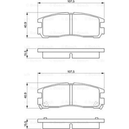 Set placute frana MITSUBISHI SIGMA (F2_A, F1_A), Sedan, 10.1990 - 07.1996 BOSCH 0 986 461 145