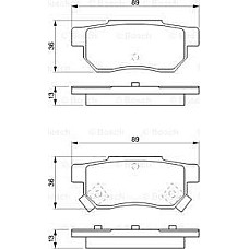 Set placute frana HONDA PRELUDE III (BA), Compartiment, 04.1986 - 11.1996 BOSCH 0 986 461 131