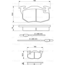 Set placute frana PEUGEOT 405 II Break (4E), Turism, 08.1992 - 10.1998 BOSCH 0 986 461 763