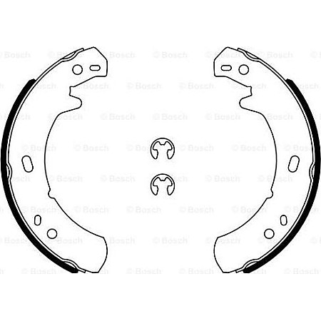 Set saboti frana, frana de mana LAND ROVER DEFENDER (L316), Cadru de sprijin, 09.1990 - 02.2016 BOSCH 0 986 487 914