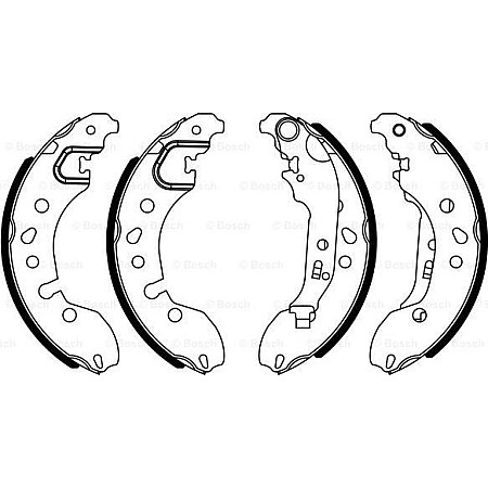 Set saboti frana se potriveste. RENAULT CLIO II CLIO II-HATCHBACK TWINGO II TWINGO III SMART FORTWO 0.9-Electric 06.05- SMART FORTWO (453), Compartiment, 07.2014 - BOSCH 0 986 487 921