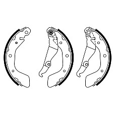 Set saboti frana Sabot frana se potriveste. CHEVROLET AVEO 1.2-1.6 03.11- CHEVROLET COBALT, Sedan, 01.2011 - BOSCH 0 986 487 923
