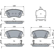 Set placute frana.frana disc Set placute frana Fata se potriveste. KIA RIO IV 1.0-1.4 01.17- KIA RIO IV (YB, SC, FB), Hatchback Van, 01.2017 - BOSCH 0 986 424 952