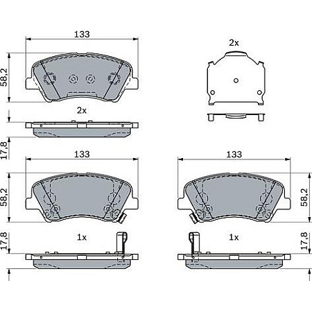 Set placute frana.frana disc Set placute frana Fata se potriveste. KIA RIO IV 1.0-1.4 01.17- KIA RIO IV (YB, SC, FB), Hatchback Van, 01.2017 - BOSCH 0 986 424 952