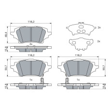 Set placute frana.frana disc Set placute frana Spate se potriveste. SUZUKI SWACE TOYOTA C-HR COROLLA YARIS 1.2-2.0H 10.16- TOYOTA COROLLA (_E21_), Sedan, 01.2019 - BOSCH 0 986 424 911
