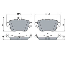 Set placute frana.frana disc Set placute frana Spate se potriveste. MERCEDES CLS C257 E A238 E ALL-TERRAIN S213 E C238 E T-MODE MERCEDES-BENZ E-CLASS All-Terrain (S213), Turism, 01.2017 - BOSCH 0 986 424 845
