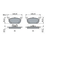 Set placute frana.frana disc Set placute frana Fata se potriveste. AUDI A1 A1 ALLSTREET A1 CITY CARVER SEAT ARONA IBIZA V LEON SEAT LEON (5F1), Hatchback Van, 09.2012 - BOSCH 0 986 424 846