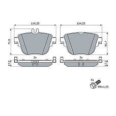 Set placute frana.frana disc Set placute frana Spate se potriveste. MERCEDES CLS C257 E A238 E ALL-TERRAIN S213 E C238 E T-MODE MERCEDES-BENZ E-CLASS T-Model (S213), Turism, 07.2016 - BOSCH 0 986 424 859