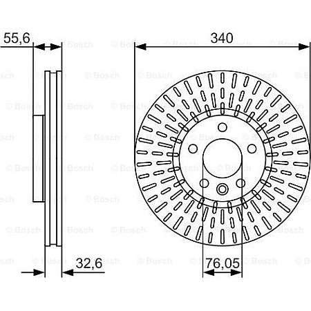 Disc frana VW TRANSPORTER V (7HA, 7HH, 7EA, 7EH), Van, 04.2003 - BOSCH 0 986 479 546