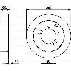 Disc frana MITSUBISHI PAJERO PININ (H6_W, H7_W), Crossover, 03.1999 - 06.2007 BOSCH 0 986 479 603