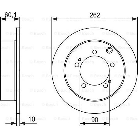 Disc frana MITSUBISHI PAJERO PININ (H6_W, H7_W), Crossover, 03.1999 - 06.2007 BOSCH 0 986 479 603