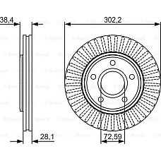 Disc frana DODGE NITRO (KJ), Crossover, 09.2006 - 12.2012 BOSCH 0 986 479 046