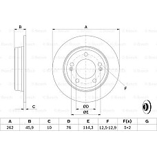 Disc frana HYUNDAI ELANTRA (MD, UD), Sedan, 09.2010 - BOSCH 0 986 479 052