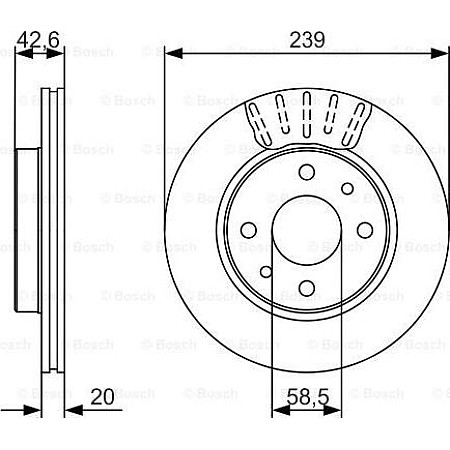 Disc frana LADA GRANTA (2190_), Sedan, 10.2011 - BOSCH 0 986 479 082