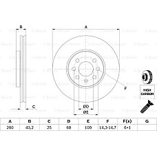 Disc frana OPEL ASTRA H GTC (A04), Hatchback, 03.2005 - 10.2010 BOSCH 0 986 479 B68