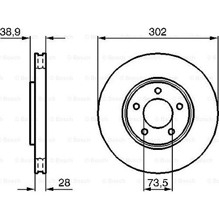 Disc frana DODGE CARAVAN (CARAVAN), Dubita, 01.1995 - 03.2001 BOSCH 0 986 479 117