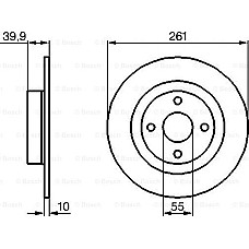 Disc frana MAZDA BT-50 (CD, UN), Ridica, 08.2006 - 12.2015 BOSCH 0 986 479 128