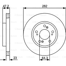 Disc frana HONDA ACCORD VII (CM), Sedan, 09.2002 - 05.2008 BOSCH 0 986 479 365