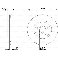 Disc frana FORD C-MAX II (DXA/CB7, DXA/CEU), Dubita, 04.2010 - BOSCH 0 986 479 C75