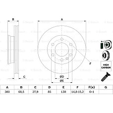 Disc frana VW CRAFTER 30-50 (2F_), Cadru de sprijin, 04.2006 - 12.2016 BOSCH 0 986 479 294