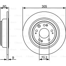 Disc frana HONDA ACCORD VIII (CU), Sedan, 04.2008 - BOSCH 0 986 479 740