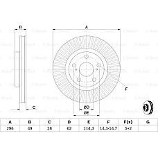 Disc frana TOYOTA VANGUARD (ACA3_, GSA3_, XA30), Crossover, 11.2005 - BOSCH 0 986 479 768
