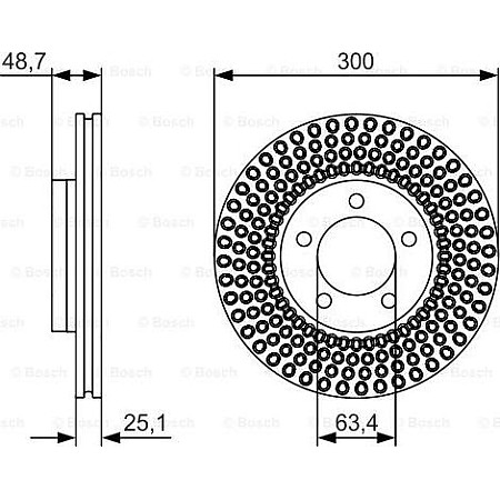 Disc frana FORD TRANSIT CONNECT V408 (PU2), Box/MPV, 02.2013 - BOSCH 0 986 479 701
