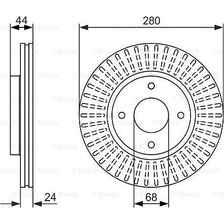Disc frana NISSAN TIIDA III (C12), Hatchback, 08.2010 - BOSCH 0 986 479 737
