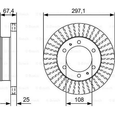 Disc frana TOYOTA AURIS II (_E18_), Hatchback, 10.2012 - 12.2018 BOSCH 0 986 479 A96