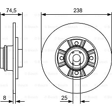 Disc frana RENAULT MEGANE II (KM0/1_), Turism, 08.2003 - 08.2012 BOSCH 0 986 479 A48