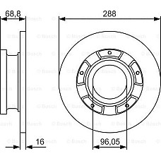 Disc frana FORD TRANSIT V363 (FAD, FBD), Autobuz, 08.2013 - BOSCH 0 986 479 A50