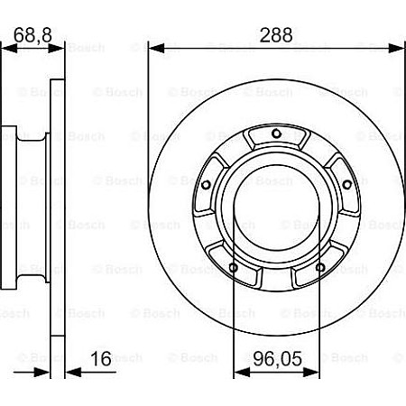 Disc frana FORD TRANSIT V363 (FAD, FBD), Autobuz, 08.2013 - BOSCH 0 986 479 A50