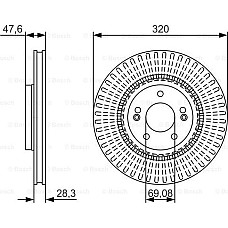 Disc frana HYUNDAI GRANDEUR (HG), Sedan, 01.2011 - BOSCH 0 986 479 A21