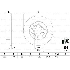Disc frana SAAB 9-5 (YS3E), Turism, 10.1998 - 12.2009 BOSCH 0 986 479 B78