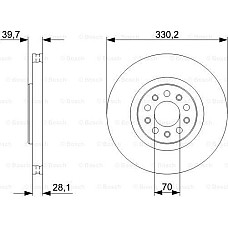 Disc frana ALFA ROMEO 159 (939_), Sedan, 06.2005 - 12.2012 BOSCH 0 986 479 C82