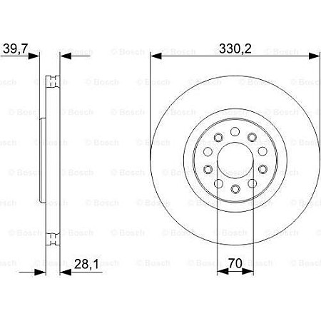 Disc frana ALFA ROMEO 159 (939_), Sedan, 06.2005 - 12.2012 BOSCH 0 986 479 C82