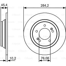 Disc frana KIA CARENS IV (RP), Dubita, 03.2013 - BOSCH 0 986 479 C39