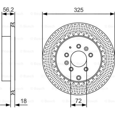 Disc frana MAZDA CX-7 (ER), Crossover, 06.2006 - 12.2014 BOSCH 0 986 479 C30