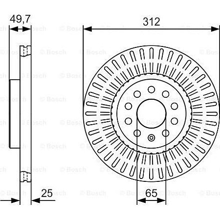 Disc frana VW TOURAN (5T1), Dubita, 05.2015 - BOSCH 0 986 479 C29