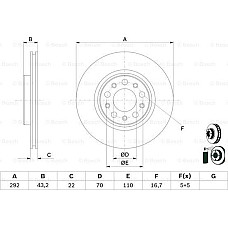 Disc frana ALFA ROMEO STELVIO (949_), Hatchback, 12.2016 - BOSCH 0 986 479 D99