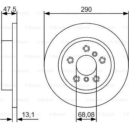 Disc frana RENAULT KADJAR (HA_, HL_), Crossover, 06.2015 - BOSCH 0 986 479 D17