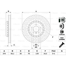 Disc frana BMW 3 - II (E30), Sedan, 09.1982 - 03.1992 BOSCH 0 986 479 E27