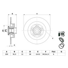 Disc frana Disc de frana cu rulment Spate Dreapta-Stanga cu inel ABS se potriveste. RENAULT GRAND SCENIC IV MEGANE IV SCENIC IV RENAULT MEGANE IV (B9A/M/N_), Hatchback, 11.2015 - BOSCH 0 986 479 F42
