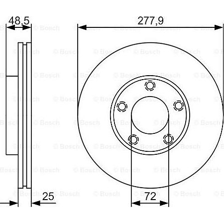Disc frana MAZDA 3 (BK), Hatchback, 10.2003 - 12.2009 BOSCH 0 986 479 R83